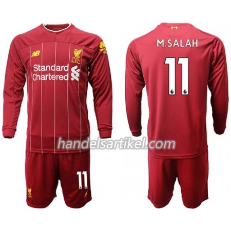 Liverpool M.Salah 11 Kinder Heim Trikotsatz 2019/20 Langarm (+ Kurze Hosen)